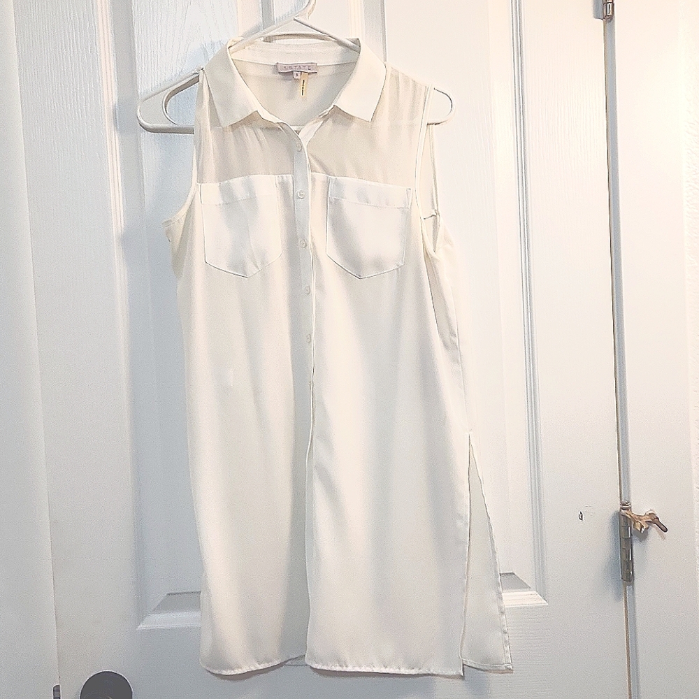 V- Neck Sheer formal button up